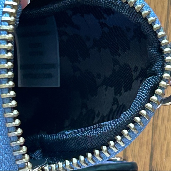 Karl Lagerfeld Blue Pebbled Faux Leather Zip Wallet Coin Purse - Picture 3 of 8